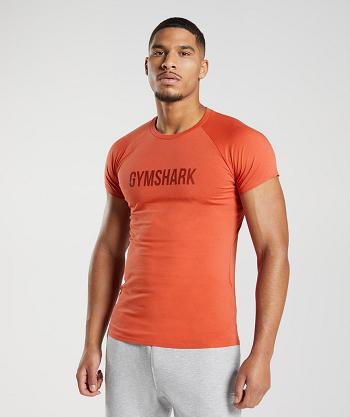 Gymshark Apollo T Shirts Herr Röda | SE 3875FDN